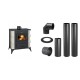 Set Kaminofen, Holzofen Prity, Modell K RK Dantela, 10kW, Keramikverkleidung, Füße + Schornstein Bausatz PARKANEX, Stahl Ø130, Dicke 2mm | Holzofen | Kaminofen |