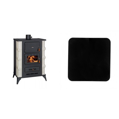 Set Kaminofen Wasserführend Prity, Modell S3 W13 RK Dantela, Leistung 15kW, Keramikverkleidung + Funkenschutzplatte Stahl 2mm, Größe 98x98cm - Produktvergleich