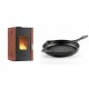 Set Kaminofen, Holzofen Wasserführend Velmora Fire ATS HYDRO, 25kW + Emaillierte grillpfanne Gusseisen Solagio, Black Onyx, Ф28cm | Holzofen | Kaminofen |