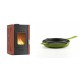Set Kaminofen, Holzofen Wasserführend Velmora Fire ATS HYDRO, 25kW + Emaillierte grillpfanne Gusseisen Solagio, Bamboo, Ф24cm | Holzofen | Kaminofen |
