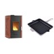 Set Kaminofen, Holzofen Wasserführend Velmora Fire ATS HYDRO, 25kW + Emaillierte grillpfanne Gusseisen Solagio, Ivory, 26x32cm | Holzofen | Kaminofen |