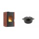 Set Kaminofen, Holzofen Wasserführend Velmora Fire ATS HYDRO, 25kW + Gusseisen Topf Tiefer Solagio, Black Onyx, Ф12 | Holzofen | Kaminofen |