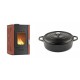 Set Kaminofen, Holzofen Wasserführend Velmora Fire ATS HYDRO, 25kW + Gusseisen Topf Flach Solagio, Black Onyx, Ф28 | Holzofen | Kaminofen |