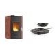 Set Kaminofen, Holzofen Wasserführend Velmora Fire ATS HYDRO, 25kW + Gusseisen Topf Set aus 2 teilen Solagio, Black Onyx | Holzofen | Kaminofen |
