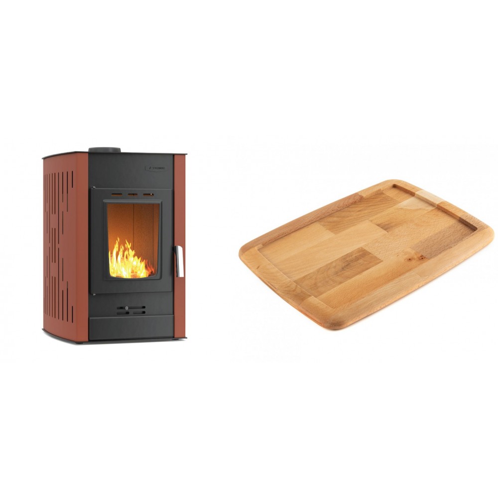 Set Kaminofen, Holzofen Wasserführend Velmora Fire ATS HYDRO, 25kW + Holz untersetzer für gusseisenplatte Solagio HSST2131 | Holzofen | Kaminofen |