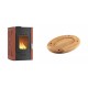 Set Kaminofen, Holzofen Wasserführend Velmora Fire ATS HYDRO, 25kW + Holz untersetzer für ovale platte Solagio HSOISK2533, 25x33cm | Holzofen | Kaminofen |
