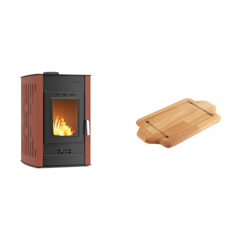 Set Kaminofen, Holzofen Wasserführend Velmora Fire ATS HYDRO, 25kW + Holz untersetzer für mini-gusseisenplatte Solagio HSDDHP1522 | Holzofen | Kaminofen |