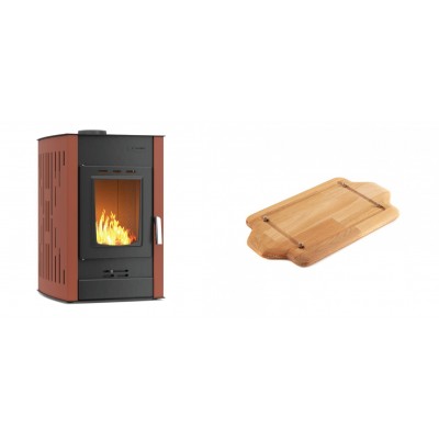 Set Kaminofen, Holzofen Wasserführend Velmora Fire ATS HYDRO, 25kW + Holz untersetzer für mini-gusseisenplatte Solagio HSDDHP1522 - Küchenofen / Küchenhexe