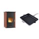 Set Kaminofen, Holzofen Wasserführend Velmora Fire ATS HYDRO, 33kW + Emaillierte grillpfanne Gusseisen Solagio, Ivory, 26x32cm | Holzofen | Kaminofen |