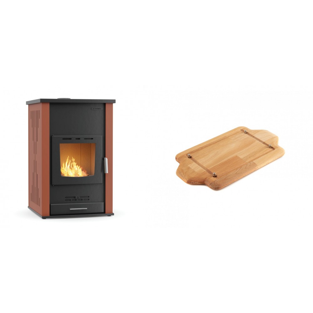 Set Kaminofen, Holzofen Wasserführend Velmora Fire ATS HYDRO, 33kW + Holz untersetzer für mini-gusseisenplatte Solagio HSDDHP1522 | Holzofen | Kaminofen |