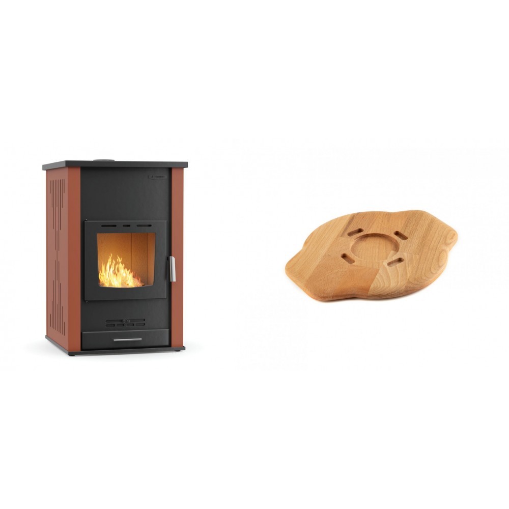 Set Kaminofen, Holzofen Wasserführend Velmora Fire ATS HYDRO, 33kW + Holz untersetzer für gusseisenplatte Solagio HSYSAK20 | Holzofen | Kaminofen |