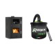 Set Kaminofen, Holzofen Wasserführend mit Backfach Velmora Fire ATS HYDRO ΜΑSΙΝΑ 90-25, 25kW + Elektrischer Aschesauger Ribimex, Modell Cenetì, Fassungsvermögen 15 L | Holzofen | Kaminofen |