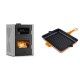 Set Kaminofen, Holzofen Wasserführend mit Backfach Velmora Fire ATS HYDRO ΜΑSΙΝΑ 90-30, 35kW + Emaillierte grillpfanne Gusseisen Solagio, Dijon, 26x32cm | Holzofen | Kaminofen |