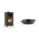 Set Kaminofen, Holzofen mit Backfach Velmora Fire ATS 90-25 ΜΑSΙΝΑ, 12.04kW + Emaillierte gusseisenpfanne mit zwei Griffen Solagio, Black Onyx, Ф16cm | Holzofen | Kaminofen |