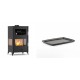 Set Kaminofen, Holzofen mit Backfach Velmora Fire ATS 90-30 3SIDE, 15.18kW + Rechteckige Servierplatte aus Gusseisen Solagio, 21x31cm | Holzofen | Kaminofen |
