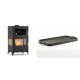 Set Kaminofen, Holzofen mit Backfach Velmora Fire ATS 90-30 3SIDE, 15.18kW + Große Grillplatte aus Gusseisen Solagio, 25x44cm | Holzofen | Kaminofen |