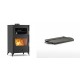 Set Kaminofen, Holzofen mit Backfach Velmora Fire ATS 90-30 ΜΑSΙΝΑ, 15.18kW + Mini-Grillplatte aus Gusseisen Solagio, 15.5x22.5cm | Holzofen | Kaminofen |