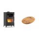 Set Kaminofen, Holzofen mit Backfach Velmora Fire ATS 90-30 ΜΑSΙΝΑ, 15.18kW + Holz untersetzer für ovale platte Solagio HSOISK1728, 17x28cm | Holzofen | Kaminofen |