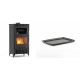 Set Kaminofen, Holzofen mit Backfach Velmora Fire ATS 90-30 ΜΑSΙΝΑ AERO, mit gebläse, 18.23kW + Rechteckige Servierplatte aus Gusseisen Solagio, 21x31cm | Holzofen | Kaminofen |
