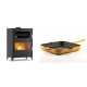 Set Kaminofen, Holzofen mit Backfach Velmora Fire ATS 90-50 ΜΑSΙΝΑ, 17.55kW + Emaillierte Gusseisenpfanne Solagio, Dijon, 28x28cm | Holzofen | Kaminofen |