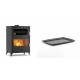 Set Kaminofen, Holzofen mit Backfach Velmora Fire ATS 90-50 ΜΑSΙΝΑ, 17.55kW + Rechteckige Servierplatte aus Gusseisen Solagio, 21x31cm | Holzofen | Kaminofen |