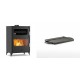 Set Kaminofen, Holzofen mit Backfach Velmora Fire ATS 90-50 ΜΑSΙΝΑ, 17.55kW + Mini-Grillplatte aus Gusseisen Solagio, 15.5x22.5cm | Holzofen | Kaminofen |