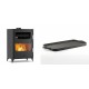 Set Kaminofen, Holzofen mit Backfach Velmora Fire ATS 90-50 ΜΑSΙΝΑ, 17.55kW + Große Grillplatte aus Gusseisen Solagio, 25x44cm | Holzofen | Kaminofen |
