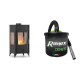 Set Kaminofen, Holzofen Velmora Fire ATS 90-10 3 SIDE, 12.12kW + Elektrischer Aschesauger Ribimex, Modell Cenetì, Fassungsvermögen 15 L | Holzofen | Kaminofen |
