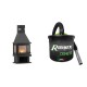 Set Kaminofen, Holzofen Velmora Fire FS AERO STRAIGHT, 17.51kW + Elektrischer Aschesauger Ribimex, Modell Cenetì, Fassungsvermögen 15 L | Holzofen | Kaminofen |