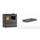 Set Küchenofen / Küchenhexe mit Backofen und Kochplatte Velmora Fire ATS ΜΑSΙΝΑ PLUS 900, 12.15kW + Mini-Grillplatte aus Gusseisen Solagio, 15.5x22.5cm | Holzofen | Kaminofen |