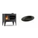 Set Küchenofen / Küchenhexe mit Backofen und Kochplatte Velmora Fire ATS ΜΑSΙΝΑ PLUS 500, 11.2kW + Gusseiserne auflaufform Solagio oval, 25x33cm | Holzofen | Kaminofen |
