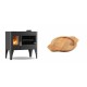Set Küchenofen / Küchenhexe mit Backofen und Kochplatte Velmora Fire ATS ΜΑSΙΝΑ PLUS 500, 11.2kW + Holz untersetzer für gusseisenschüssel Solagio HSYKTV22 | Holzofen | Kaminofen |