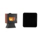 Set Kaminofen, Holzofen Velmora Fire ATS 100 AERO, 15.39kW + Funkenschutzplatte Stahl 2mm, Größe 98x98cm | Holzofen | Kaminofen |