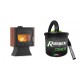 Set Kaminofen, Holzofen Velmora Fire ATS 100 AERO, 15.39kW + Elektrischer Aschesauger Ribimex, Modell Cenetì, Fassungsvermögen 15 L | Holzofen | Kaminofen |