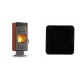 Set Kaminofen, Holzofen Velmora Fire ATS ZERO AERO, 16.92kW + Funkenschutzplatte Stahl 2mm, Größe 98x98cm | Holzofen | Kaminofen |