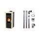 Set Pelletofen Wasserführend Alfa Plam Commo, 22.5kW + Schornstein bausatz für Pelletofen, Edelstahl AISI 304, 80-150mm | Pelletofen Wasserführend | Pelletofen |