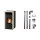 Set Pelletofen Wasserführend Alfa Plam Commo 15, 15kW + Schornstein bausatz für Pelletofen, Edelstahl AISI 304, 80-150mm | Pelletofen Wasserführend | Pelletofen |