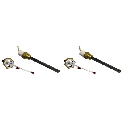 Niedervolt Glühzünder / Zünder für Pelletöfen Eco Spar, BURNiT, ComfortBilt und andere, Gesamtlänge 123mm, 120W to 24V - 2 Stk. - Produktvergleich