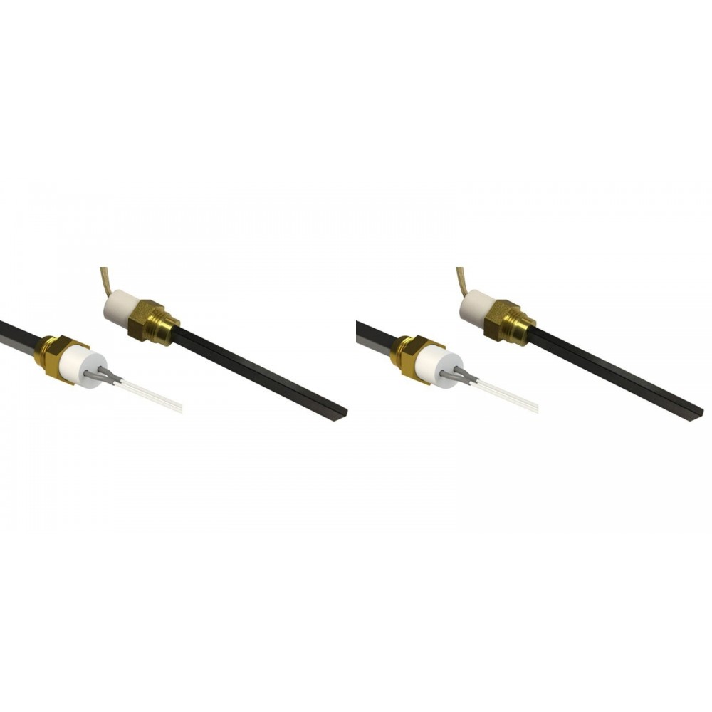 Niedervolt Glühzünder / Zünder für Pelletöfen Eco Spar, BURNiT, Adler, AMG, Ecoteck und andere, Gesamtlänge 126mm, 120W to 24V - 2 Stk.