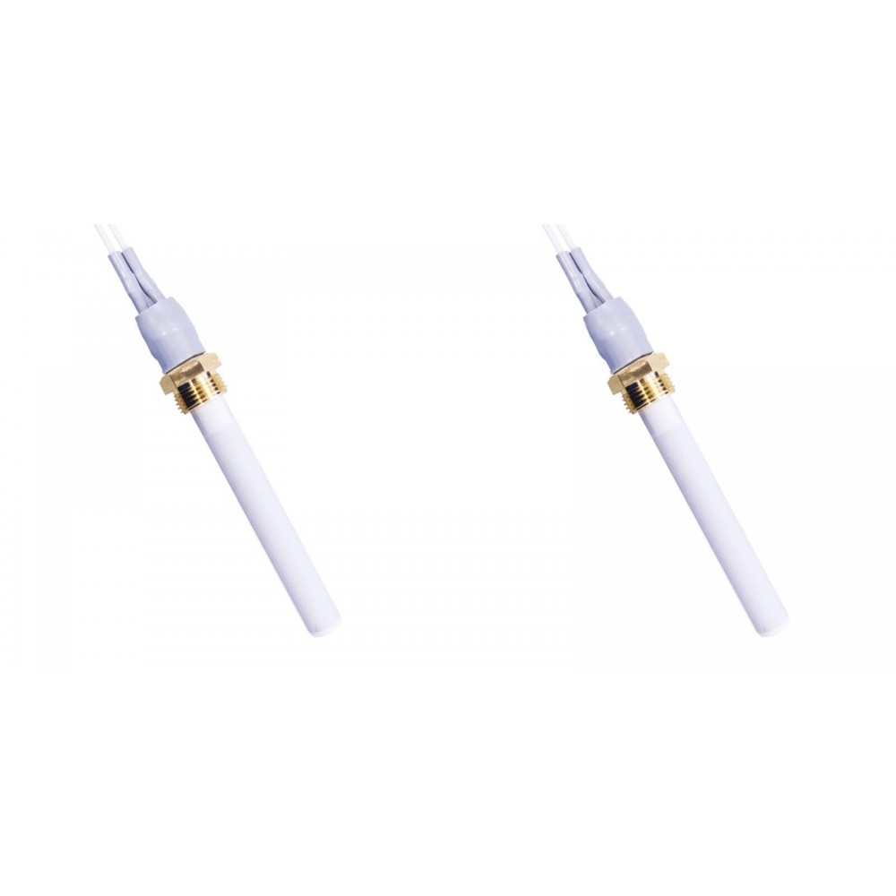 Keramik Glühzünder / Zünder für Pelletöfen Eco Spar, BURNiT, Warmflow, Adler, AMG, Ecoteck und andere, Gesamtlänge 88mm, 250W - 2 Stk.