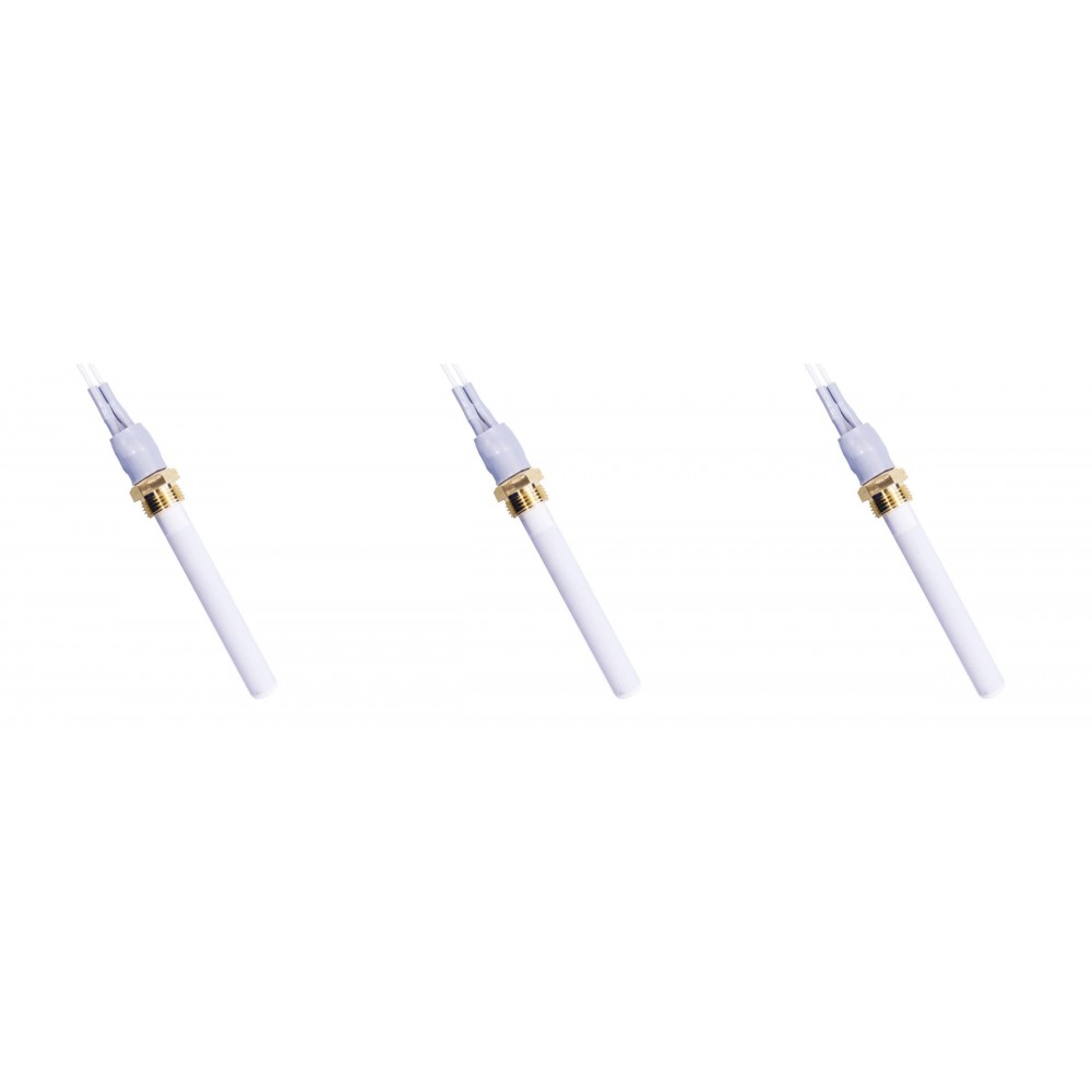 Keramik Glühzünder / Zünder für Pelletöfen Eco Spar, BURNiT, Warmflow, Adler, AMG, Ecoteck und andere, Gesamtlänge 88mm, 250W - 3 Stk.