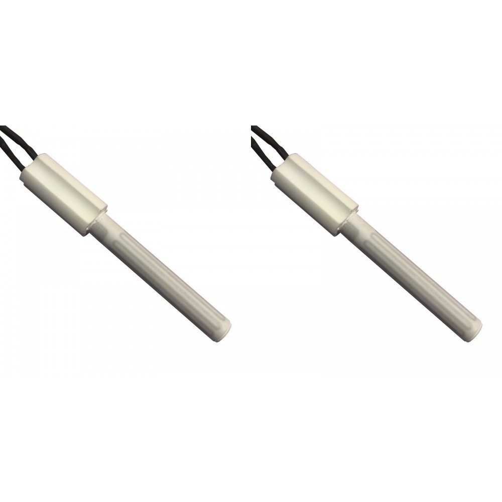 Keramik Glühzünder / Zünder für Pelletöfen Eco Spar, BURNiT, Ashley, Adler, AMG, Piazzetta und andere, Gesamtlänge 102mm, 250W - 2 Stk.