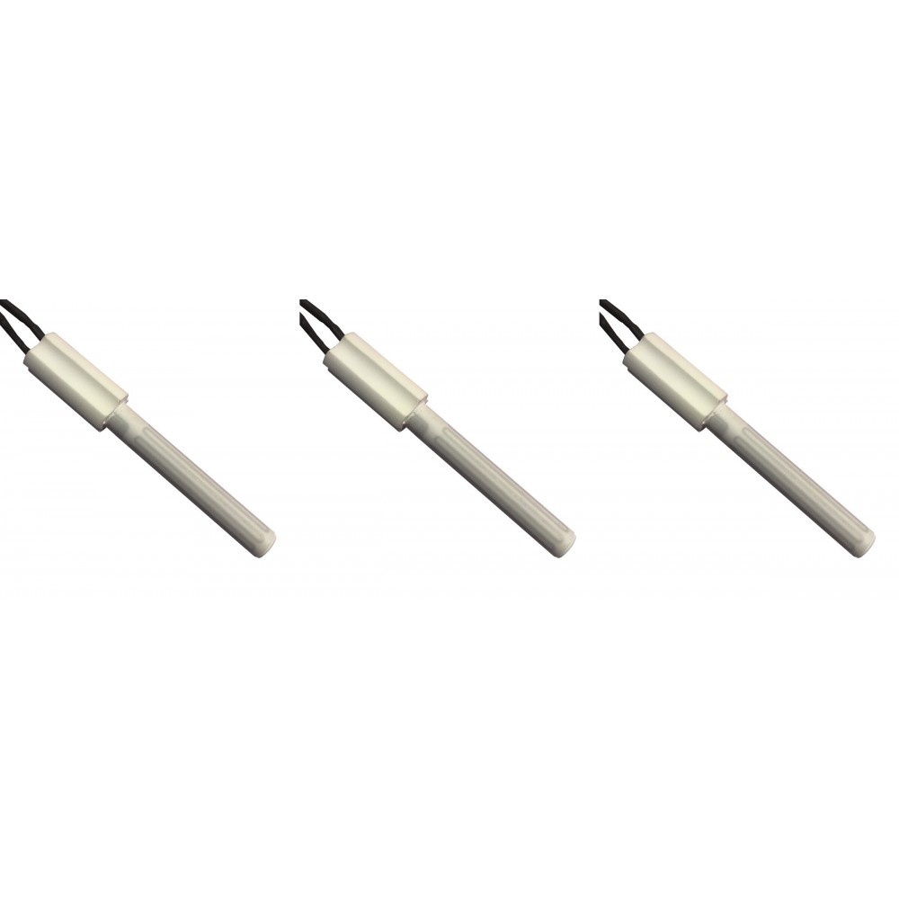 Keramik Glühzünder / Zünder für Pelletöfen Eco Spar, BURNiT, Ashley, Adler, AMG, Piazzetta und andere, Gesamtlänge 102mm, 250W - 3 Stk. | Glühzünder Pelletofen | Pelletofen Ersatzteile |