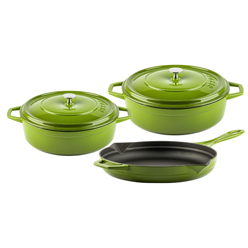 Gusseisen Topf Set aus 3 teilen Solagio, Bamboo