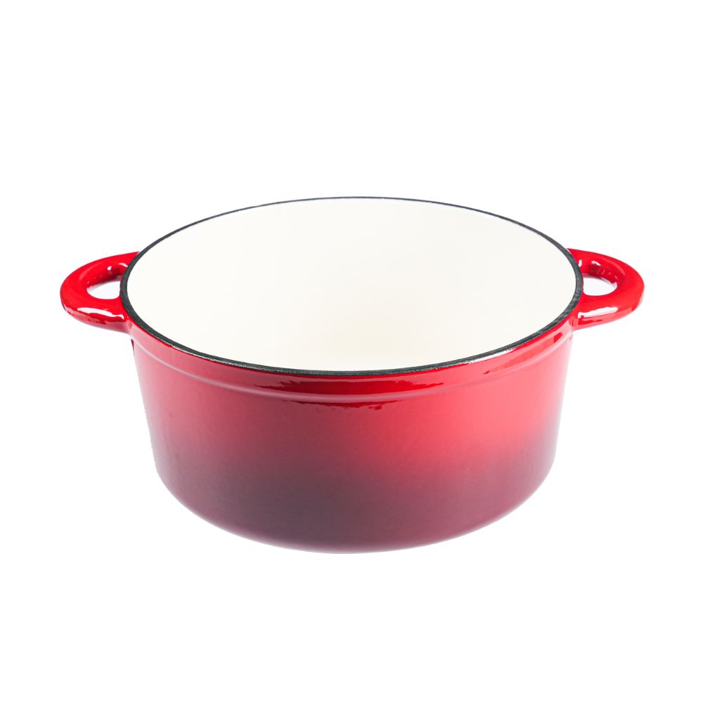 Emaillierter Gusseisen Topf, Rot, Ø22