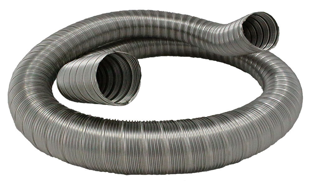 Produktbild von Flexibles Edelstahlrohr Ofenrohr Rauchrohr Schornstein 130 Mm - Meterware
